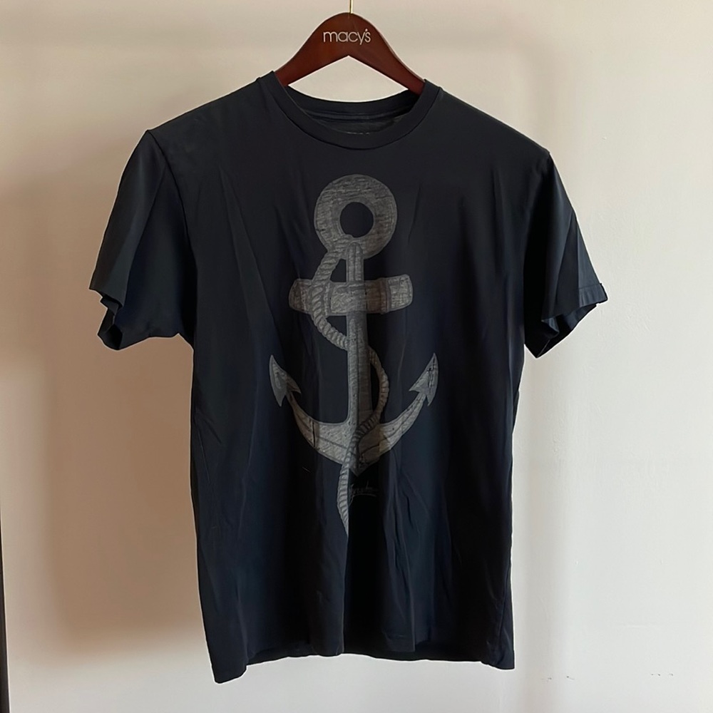 Fyasko Black Anchor Graphic Tee Shirt (Size M)
